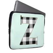 Gingham Karo Z Laptopschutzhülle (Vorne Rechts)