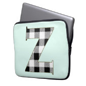 Gingham Karo Z Laptopschutzhülle (Vorderseite Links)