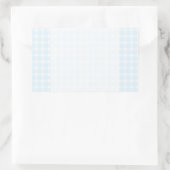 Gingham-Karomuster. Hellblau und weiß Rechteckiger Aufkleber (Tasche)