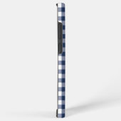 Gingham-Karomuster - Marineblau Samsung Galaxy Hülle (Rechte Seite)