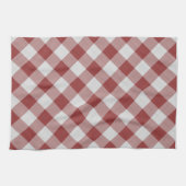 Gingham-Karomuster rot und weiß Geschirrtuch (Horizontal)