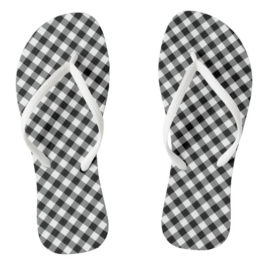 Gingham-Karos Badesandalen (Fußbett)