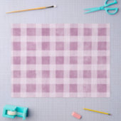 Gingham Karos Dusty Pink White Pattern Decoupage Seidenpapier (Basteln)
