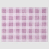 Gingham Karos Dusty Pink White Pattern Decoupage Seidenpapier (Vorderseite)