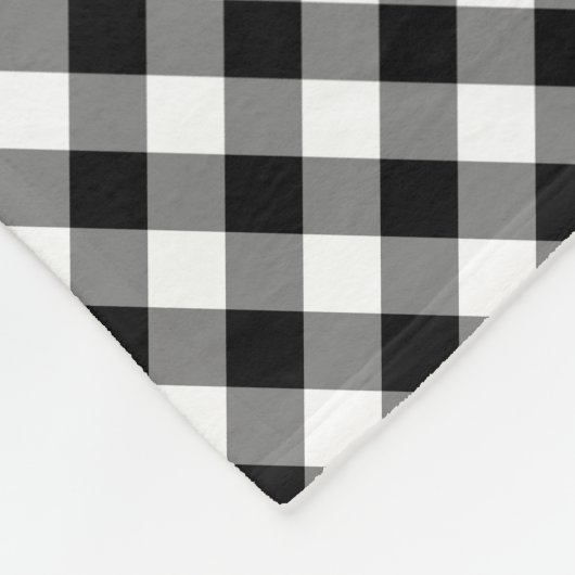 Gingham-Karos Fleecedecke (Ecke)