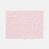 Gingham-Karos in Rosa und Weiß Fleecedecke (Vorderseite (Horizontal))