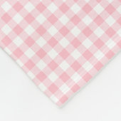 Gingham-Karos in Rosa und Weiß Fleecedecke (Ecke)