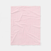 Gingham-Karos in Rosa und Weiß Fleecedecke (Vorderseite)