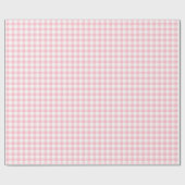 Gingham-Karos in Rosa und Weiß Geschenkpapier (Flach)
