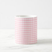 Gingham-Karos in Rosa und Weiß Kaffeetasse (Mittel)