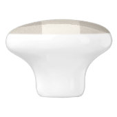 Gingham Karos kariert neutrales Beige Keramikknauf (Seitenansicht)