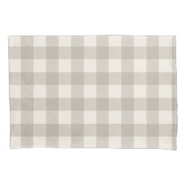 Gingham Karos kariert neutrales Beige Kissenbezug