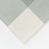 Gingham Karos kariertes, helles Grün Fleecedecke (Ecke)