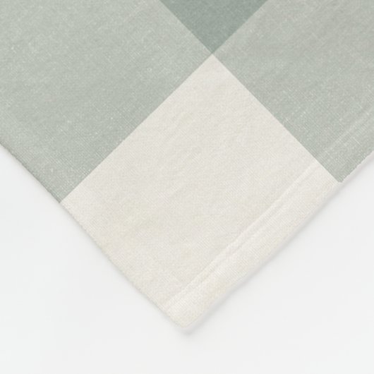 Gingham Karos kariertes, helles Grün Fleecedecke (Ecke)