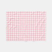 Gingham-Karos, rosa und weiße Mittelformat Fleecedecke (Vorderseite (Horizontal))