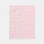 Gingham-Karos, rosa und weiße Mittelformat Fleecedecke (Vorderseite)