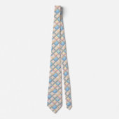 Gingham-Kathedralfenster-Quilt-Design Krawatte (Vorderseite)