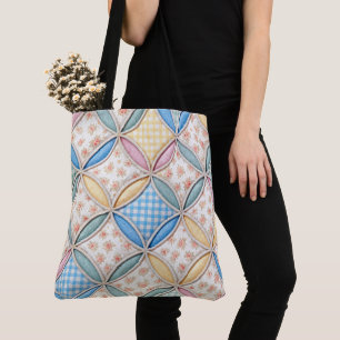 Gingham-Kathedralfenster-Quilt-Design Tasche