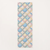 Gingham-Kirchenfenster-Quilt-Design Yogamatte (Vorderseite)