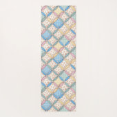 Gingham-Kirchenfenster-Quilt-Design Yogamatte (Rückseite)