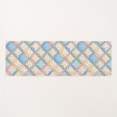 Gingham-Kirchenfenster-Quilt-Design Yogamatte (Vorderseite (Horizontal))