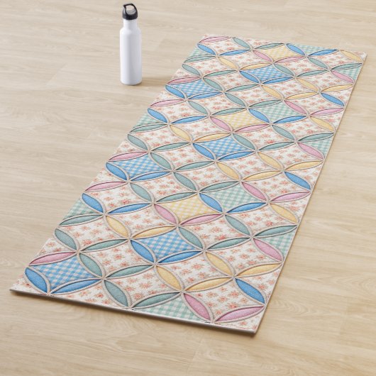 Gingham-Kirchenfenster-Quilt-Design Yogamatte (Beispiel)