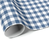 Gingham-klassisches blaues Packpapier (Rolleneckpunkt)