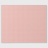 Gingham-Korallen-Packpapier Geschenkpapier (Flach)