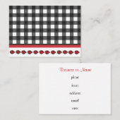 Gingham Ladybug Business Card Visitenkarte (Vorne/Hinten)