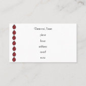Gingham Ladybug Business Card Visitenkarte (Rückseite)