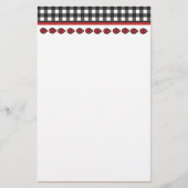 Gingham Ladybug Stationary Briefpapier (Vorderseite)