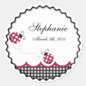 Gingham Ladybug Sticker (Vorderseite)
