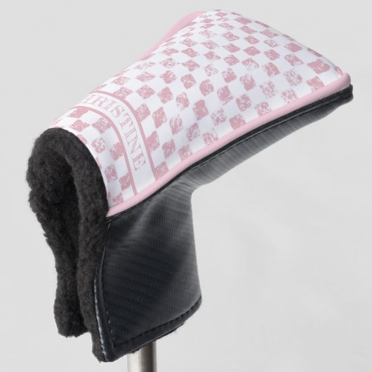 Gingham Ladys Golf Head Cover Headcover (3/4 Vorderseite)