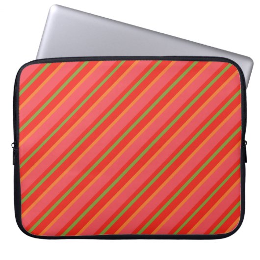 Gingham Laptop Sleeve im Landstil Green Karo (Vorderseite)