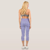 Gingham Lavendel  Capri Leggings (Rückseite)