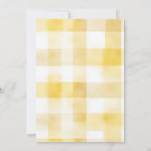 Gingham Lemon main squeeze Brautparty Einladung (Rückseite)