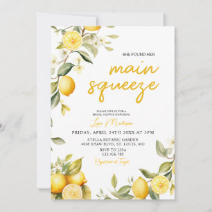 Gingham Lemon main squeeze Brautparty Einladung