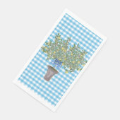 Gingham Lemons Lemon Tree Napkins Napkin Serviette (Ecke)