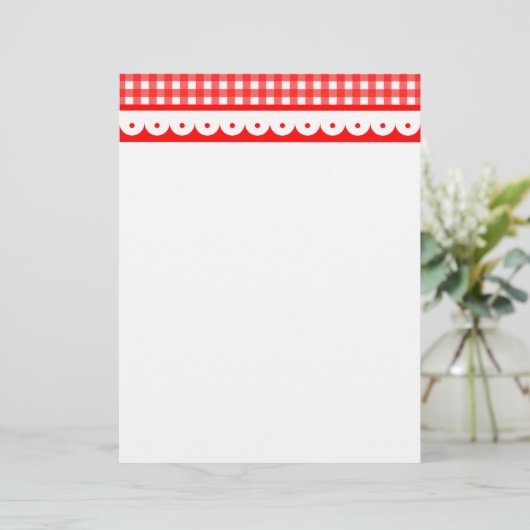 Gingham Letterhead (Stehend Vorderseite)