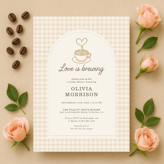Gingham-Liebe-brautjunggesellinnenabschied Einladung