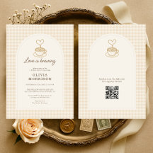 Gingham-Liebe-brautjunggesellinnenabschied QR-Code