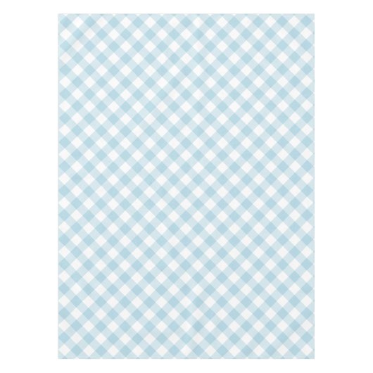 Gingham Light Blue and White Kariert Patterns Tischdecke (Vorderseite)
