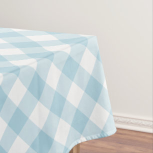 Gingham Light Blue and White Kariert Patterns Tischdecke