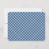 Gingham Light Navy Blue Border Mitteilungskarte (Rückseite)