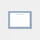 Gingham Light Navy Blue Border Post-it Klebezettel (Vorderseite)