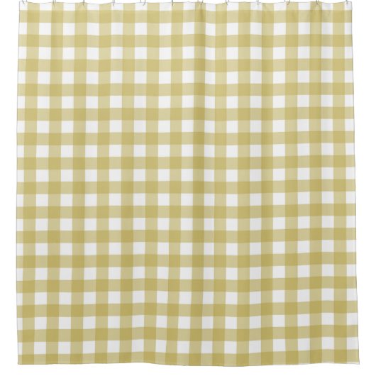 Gingham Limettengrün Weiß Duschvorhang (Vorderseite)