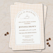 Gingham Love Is Brewing Coffee Bridal Shower Einladung
