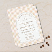 Gingham Love Is Brewing Coffee Bridal Shower Einladung