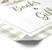 Gingham Mallard Duck Baby Books and Gifts Zeichen Poster (Ecke)