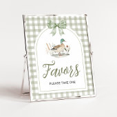 Gingham Mallard Duck Baby Shower Lieblingsuntersch Poster